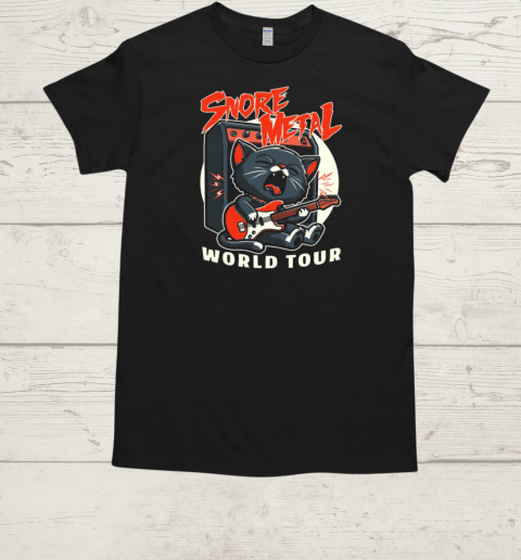 Sleep Rock and Roll Cat  Cute Guitar Pet T-Shirt