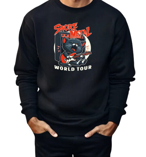 Sleep Rock and Roll Cat  Cute Guitar Pet  Unisex Sweatshirt