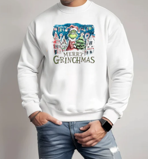 Small Town Christmas Merry Grichmas Retro Christmas  Unisex Sweatshirt