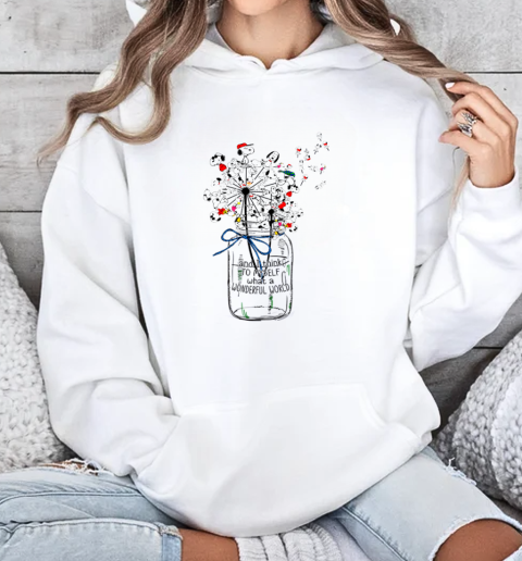 Snoopy Dandelion And I Think To Herself What A Wonderful World  Unisex Hoodie