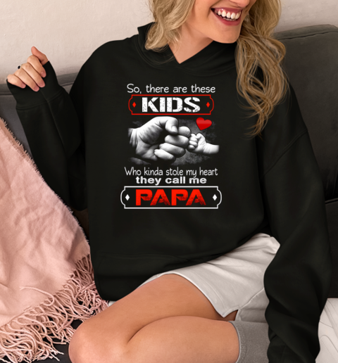 So There Are These Kids Who Kinda Stole My Heart They Call Me Papa  Unisex Hoodie