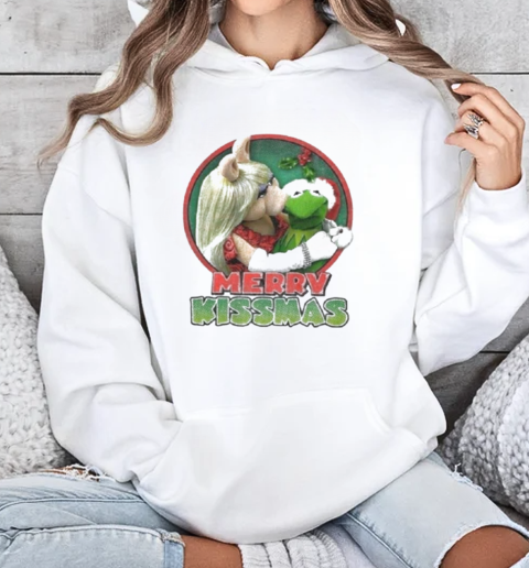 The Muppets Kermit Miss Piggy Merry Kissmas  Unisex Hoodie