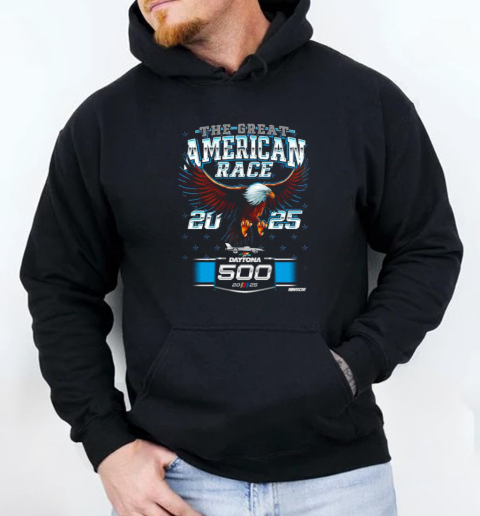 2025 Daytona International Speedway Checkered Flag Sports Daytona 500 Eagle T-Shirt Unisex Hoodie