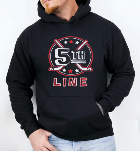 5th Line Crest Hockey T-Shirt Unisex Hoodie