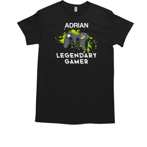 Adrian Name Gift Personalized Legendary Gamer T-Shirt