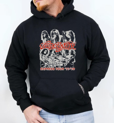 Aerosmith Express Tour '77 '78 T-Shirt Unisex Hoodie