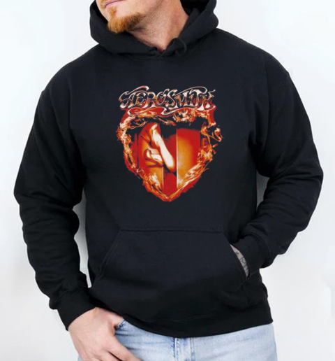 Aerosmith Heart On Fire T-Shirt Unisex Hoodie