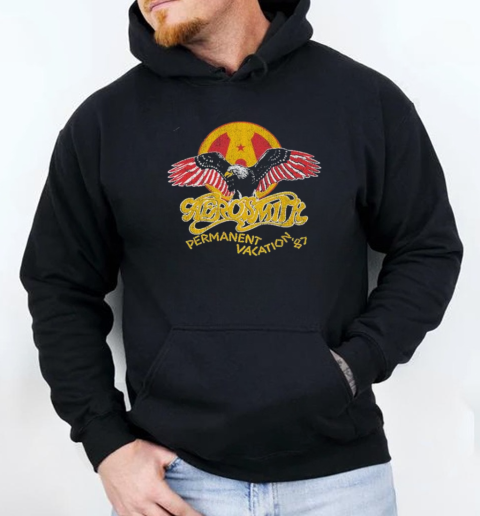 Aerosmith Permanent Vacation '87 Eagle T-Shirt Unisex Hoodie