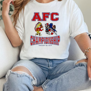 Afc Championship Kansas City Chiefs vs Buffalo Bills mascots January 25 2025 T-Shirt Classic Women's T-shirt