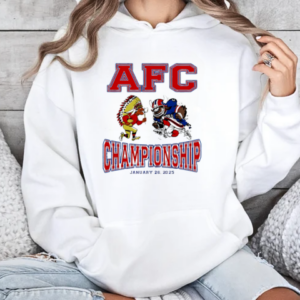 Afc Championship Kansas City Chiefs vs Buffalo Bills mascots January 25 2025 T-Shirt Unisex Hoodie