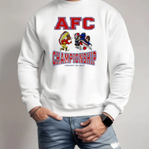 Afc Championship Kansas City Chiefs vs Buffalo Bills mascots January 25 2025 T-Shirt Unisex Sweatshirt