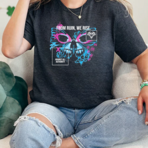 Against All Authority From Ruin We Rise Butterfly T-Shirt Classic Women's T-shirt