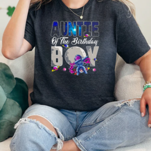 Auntie Of The Birthday Astronaut Boy Space Theme T-Shirt Classic Women's T-shirt