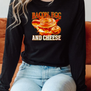 Bacon egg and cheese graphic T-Shirt Long Sleeved T-shirt