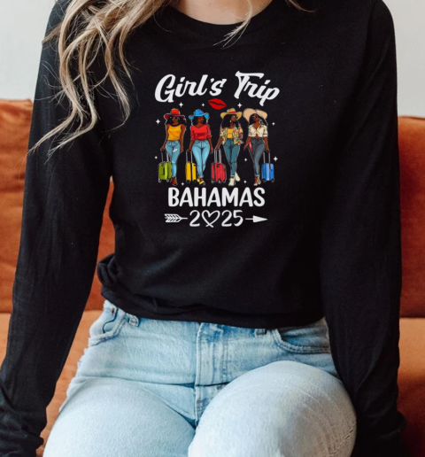 Bahamas Girls Trip 2025 Birthday Squad Women Vacation T-Shirt Long Sleeved T-shirt
