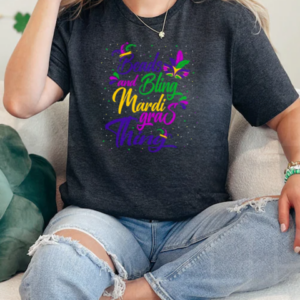 Beads And Bling It's A Mardi Gras Thing Masquerade Party T-Shirt Classic Women's T-shirt