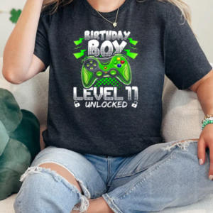 Birthday Boys Level 11 Unlocked Video Gamer Birthday T-Shirt Classic Women's T-shirt