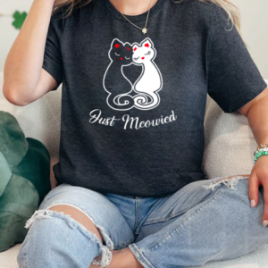 Black And White Cats Just Meowied T-Shirt Classic Women's T-shirt