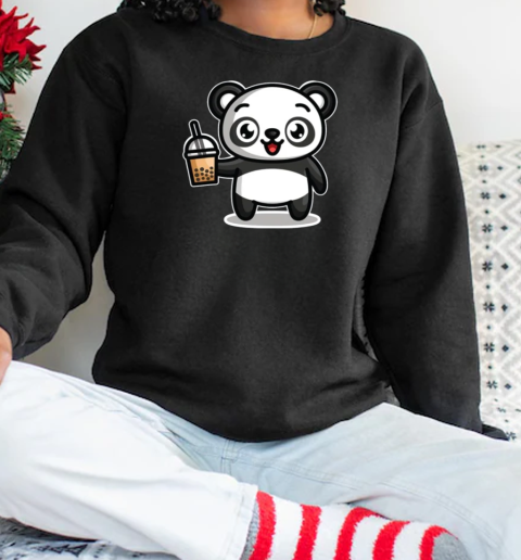 Bubble Boba Tea Kawaii Panda Bear T-Shirt Unisex Sweatshirt