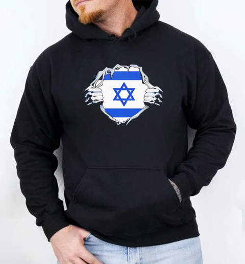 Burst through Israel ripping flag  Unisex Hoodie