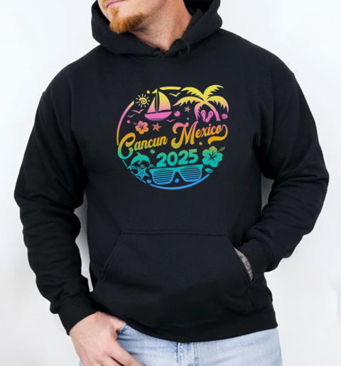 Cancun Mexico 2025 Family Vacation Beach Matching Group T-Shirt Unisex Hoodie