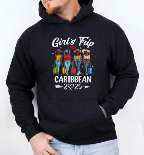 Caribbean Girls Trip 2025 Birthday Squad Women Vacation T-Shirt Unisex Hoodie