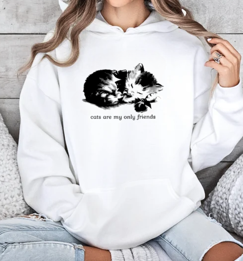 Cats Are My Only Friends T-Shirt Unisex Hoodie