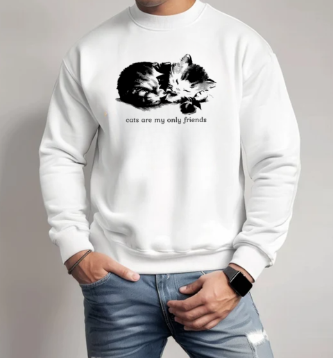 Cats Are My Only Friends T-Shirt Unisex Sweatshirt