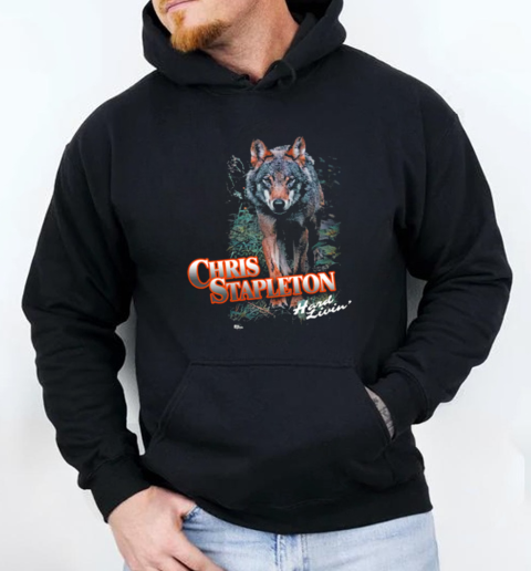 Chris Stapleton Hard Livin' Stapleton Wolf T-Shirt Unisex Hoodie