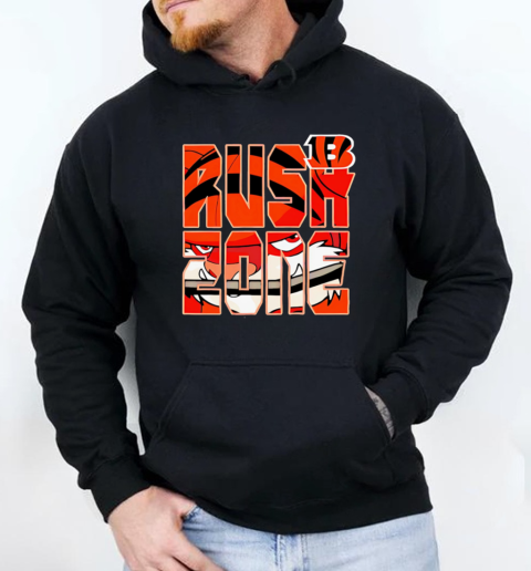 Cincinnati Bengals NFL Rush Zone Football Logo T-Shirt Unisex Hoodie