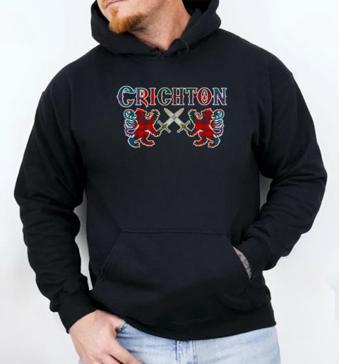 Clan Crichton Scottish Family Kilt Tartan Lion T-Shirt Unisex Hoodie