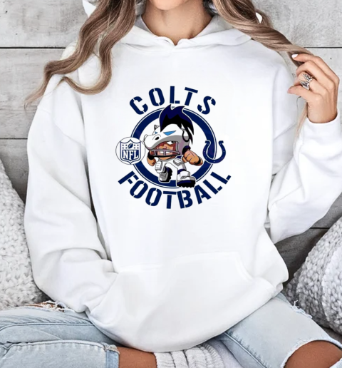 Colts Football NFL Rush Zone Cartoon Character T-Shirt Unisex Hoodie