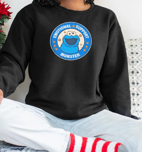 Cookie Monster Emotional Support Monster T-Shirt Unisex Sweatshirt
