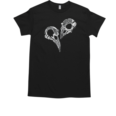 Corvid Skull Embroidered T-Shirt