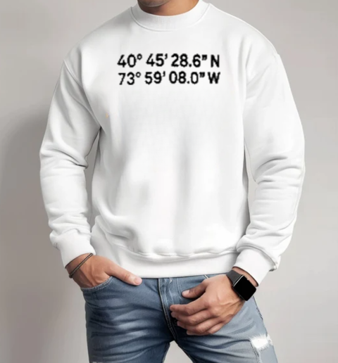 Count Dankula Wearing 40 Degrees 45 28.6 N 73 Degrees 59 08.0 W T-Shirt Unisex Sweatshirt