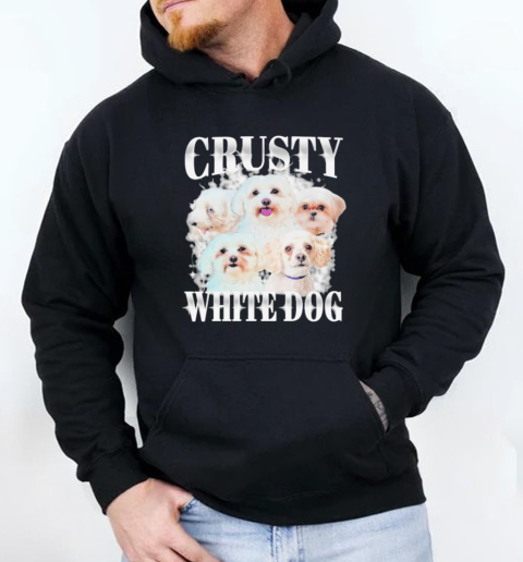 Crusty White Dog T-Shirt Unisex Hoodie