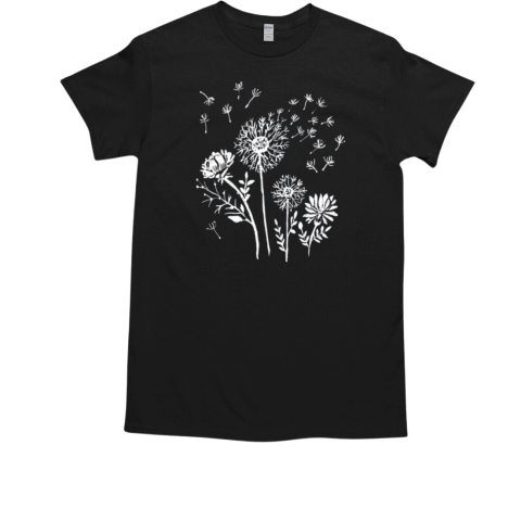 Dandelions Of Hope Nature Wildflower Boho Hippie T-Shirt