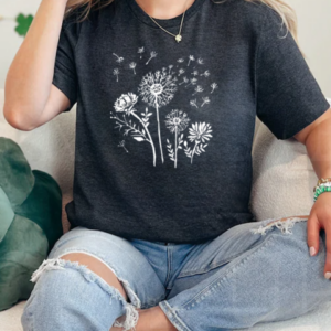 Dandelions Of Hope Nature Wildflower Boho Hippie T-Shirt Classic Women's T-shirt