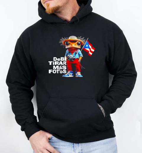 Debi Tirar Mas Fotos Puerto Rico Flag Frog 2025 T-Shirt Unisex Hoodie