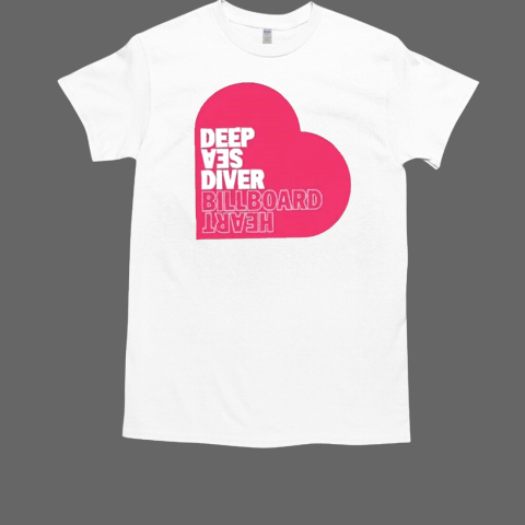 Deep Sea Diver Pink Billboard Heart T-Shirt