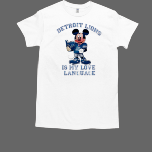 Detroit Lions Is My Love Language Mickey Reads Book T-Shirt Classic Men's T-shirt