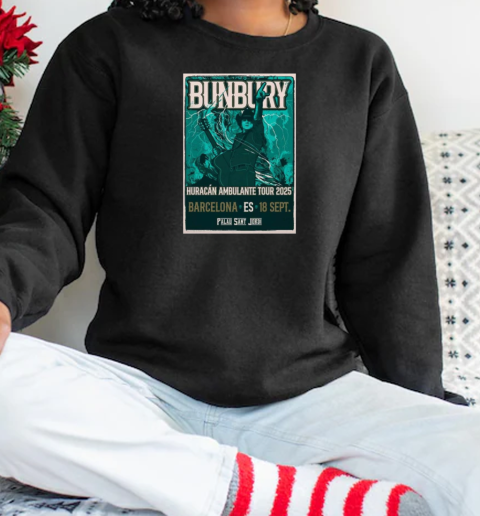 Enrique Bunbury Palau Sant Jordi in Barcelona Spain Sep 18 2025 T-Shirt Unisex Sweatshirt