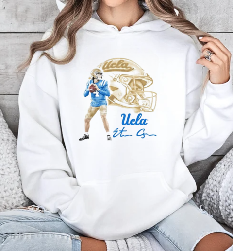 Ethan Garbers UCLA Bruins signature portrait  Unisex Hoodie