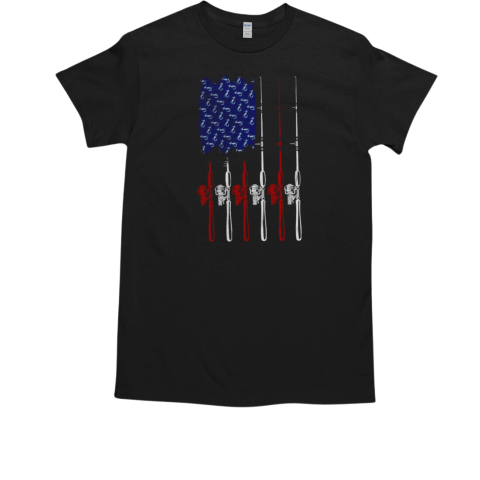 Fishing Rod flag Outdoor Team T-Shirt