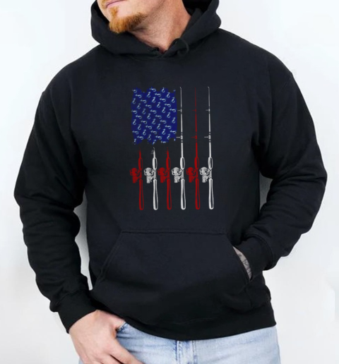 Fishing Rod flag Outdoor Team T-Shirt Unisex Hoodie