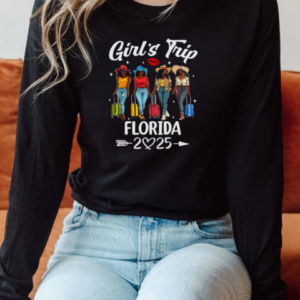 Florida Girls Trip 2025 Birthday Squad Women Vacation T-Shirt Long Sleeved T-shirt