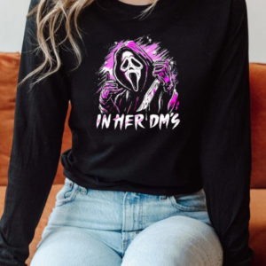 Ghost Face in her dm's T-Shirt Long Sleeved T-shirt 