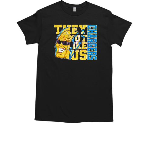 Glitter Los Angeles Chargers They Not Like Us 2025 T-Shirt