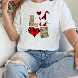 Gnomes Valentines Love Red Leopard Plaid Couple Matching T-Shirt Classic Women's T-shirt