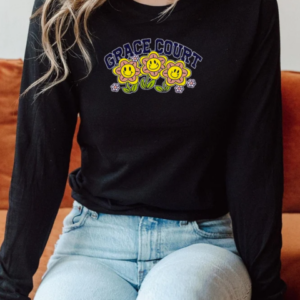 Grace Court Flower T-Shirt Long Sleeved T-shirt